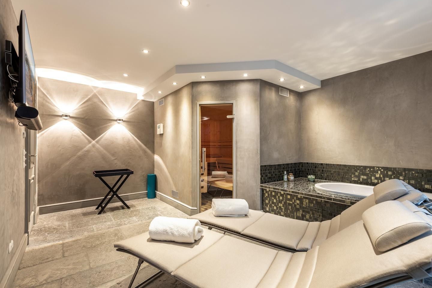 Wellnessbereich zu Ferienwohnung auf Sylt