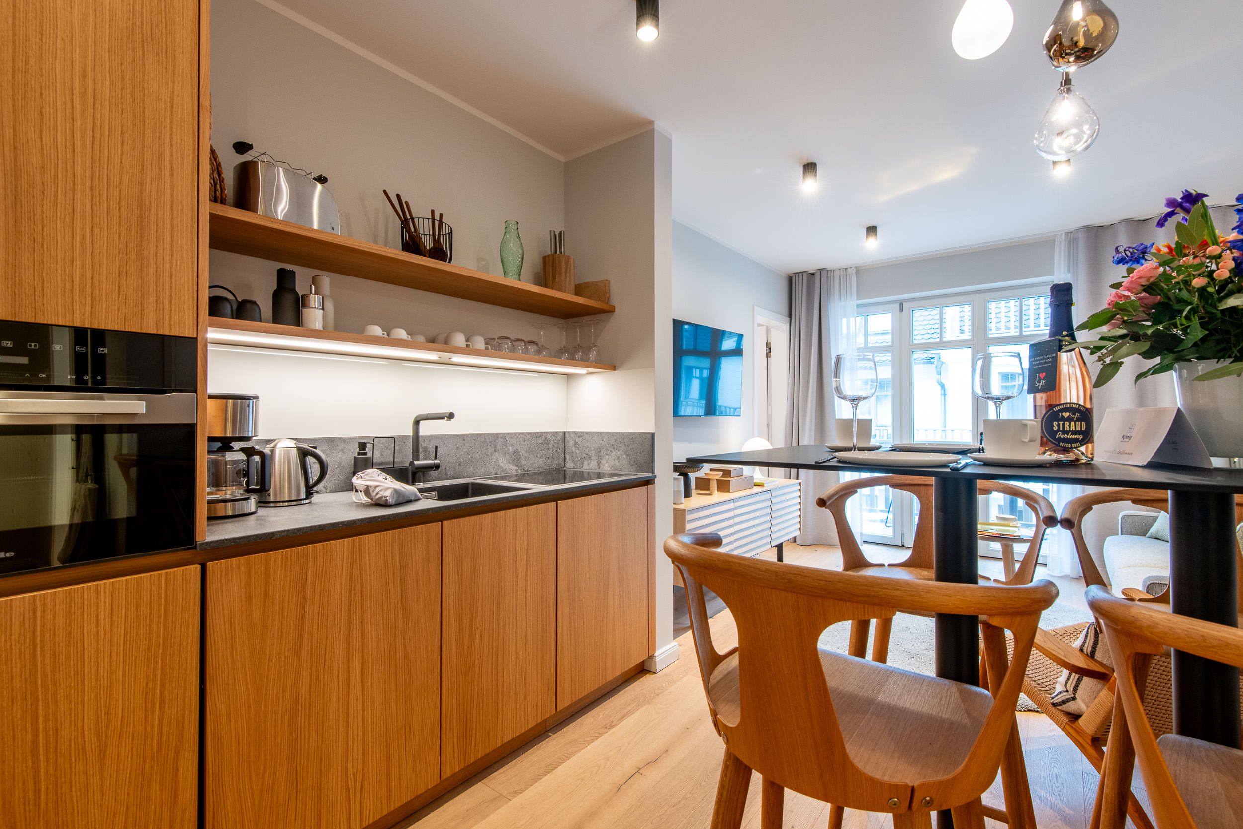 Küche in Ferienwohnung auf Sylt