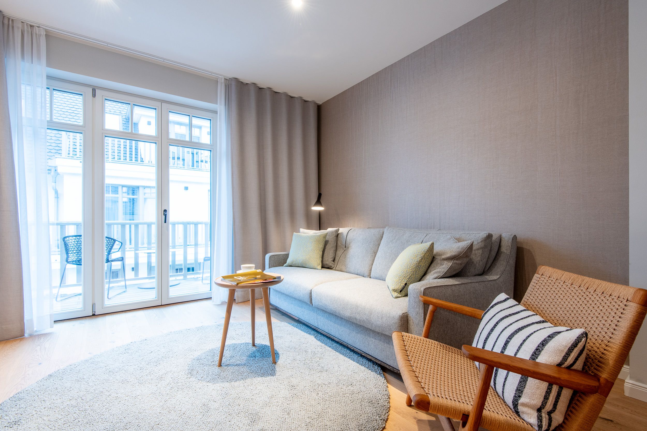 Wohnzimmer in Ferienwohnung auf Sylt