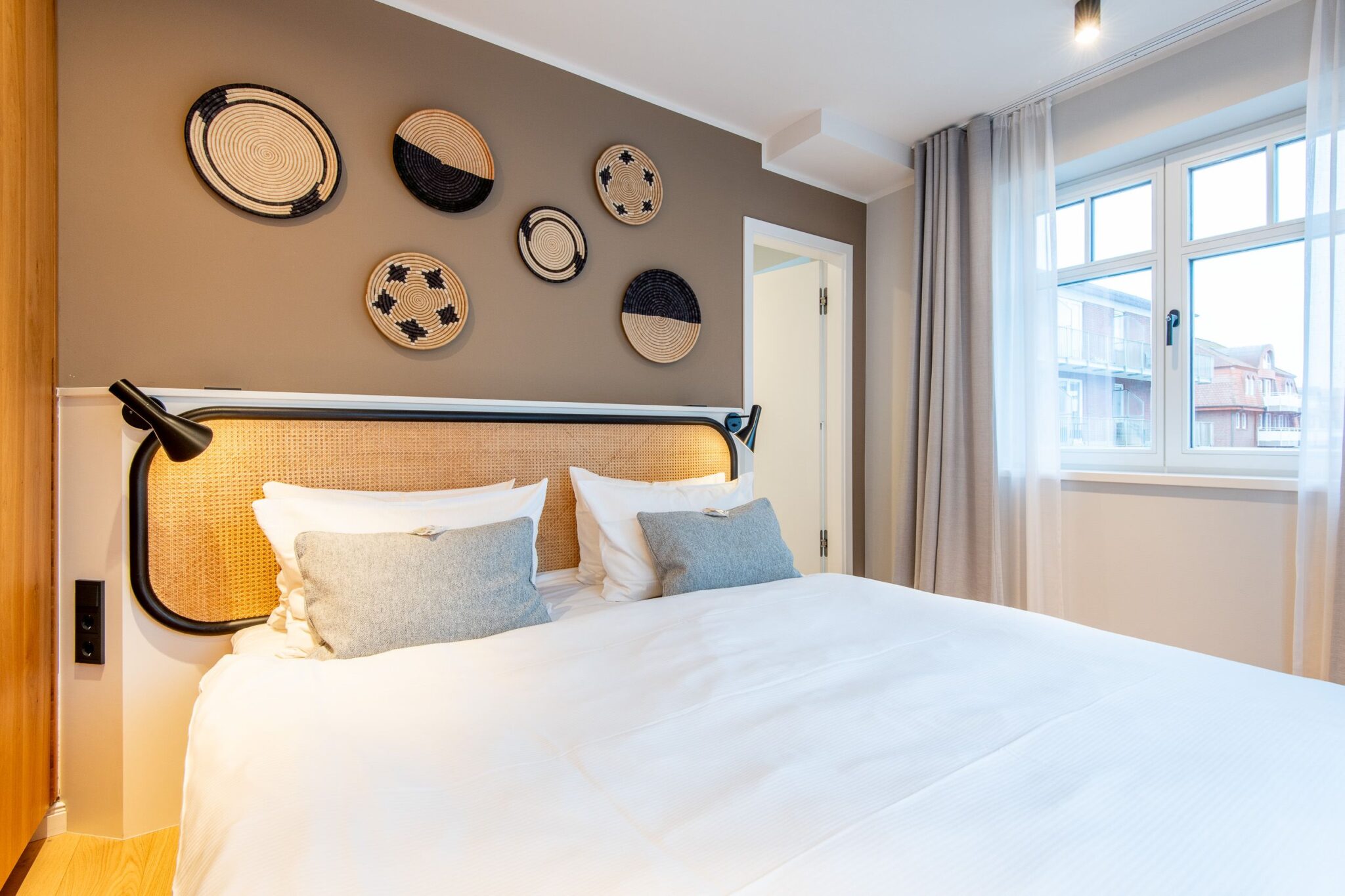 Doppelbett in Ferienwohnung auf Sylt