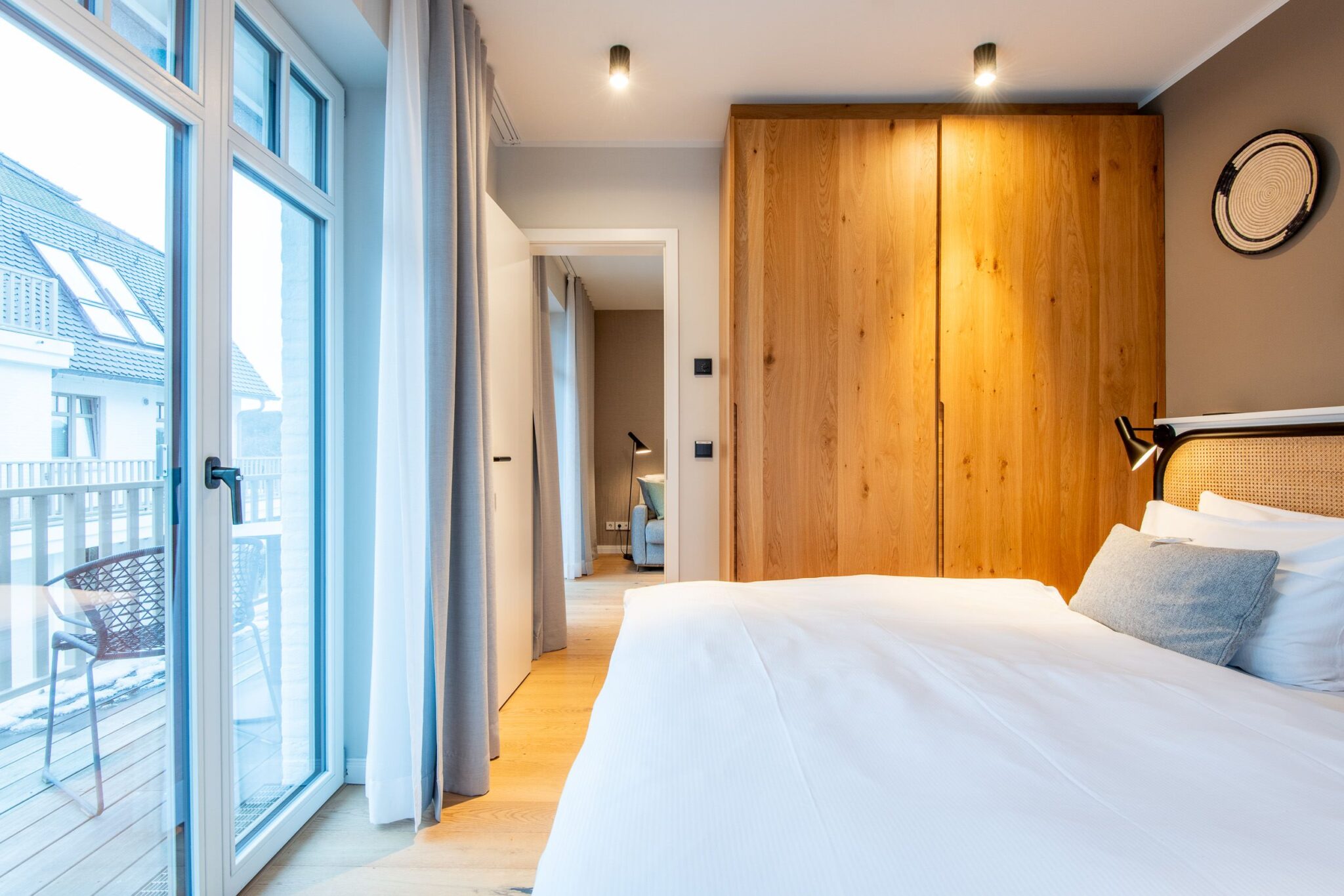 Schlafzimmer in Ferienwohnung auf Sylt