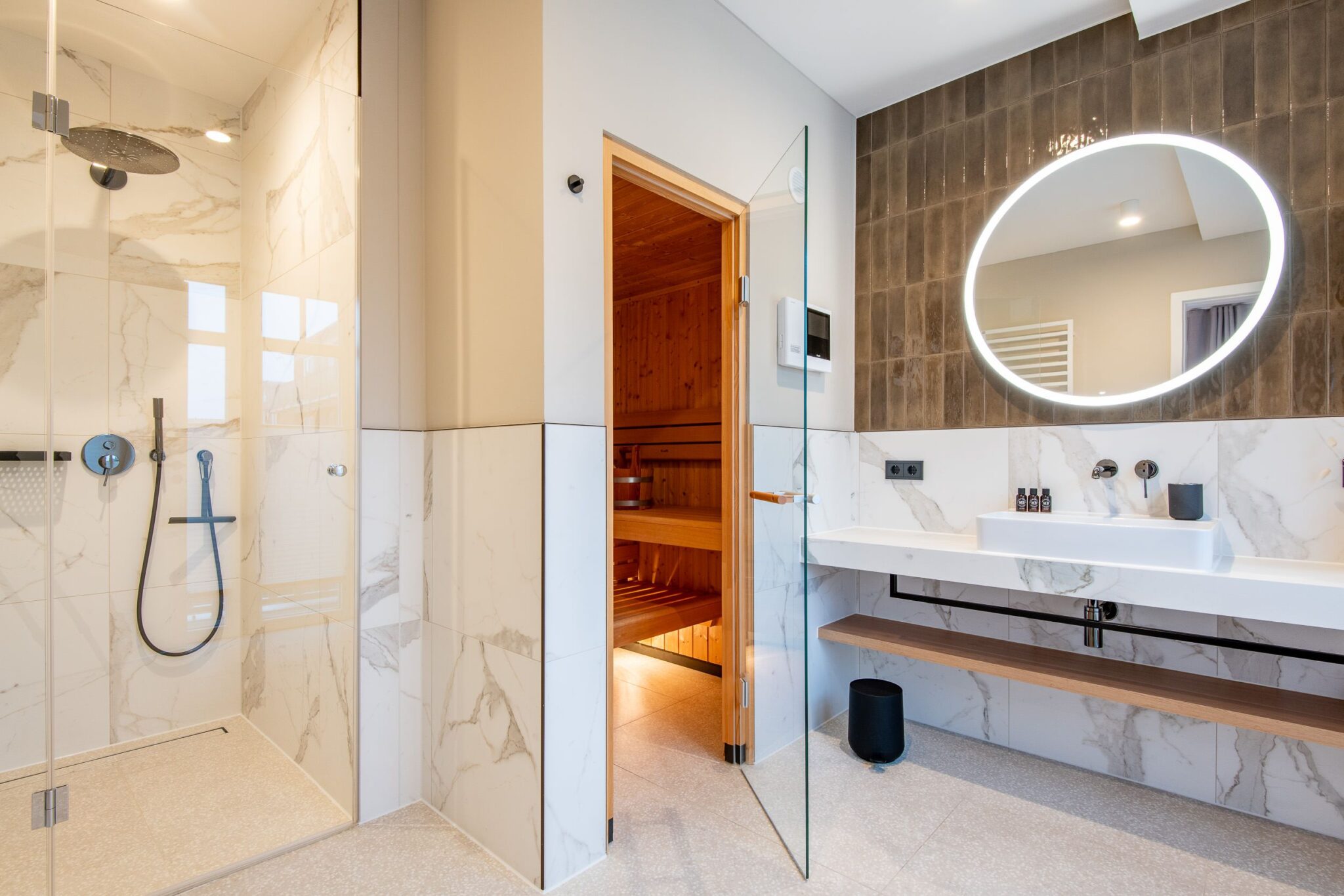 Badezimmer in Ferienwohnung auf Sylt