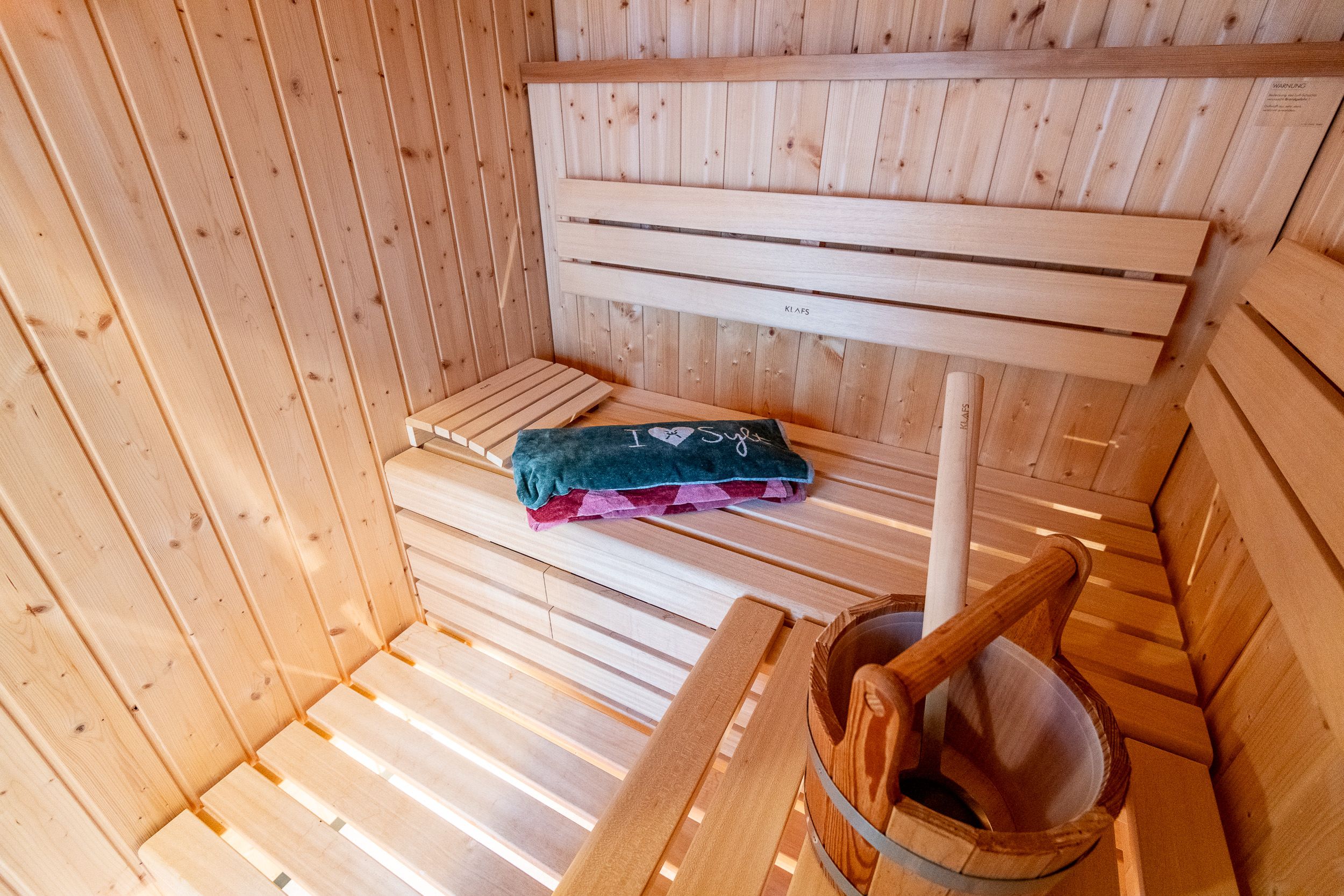 Sauna in Ferienwohnung auf Sylt