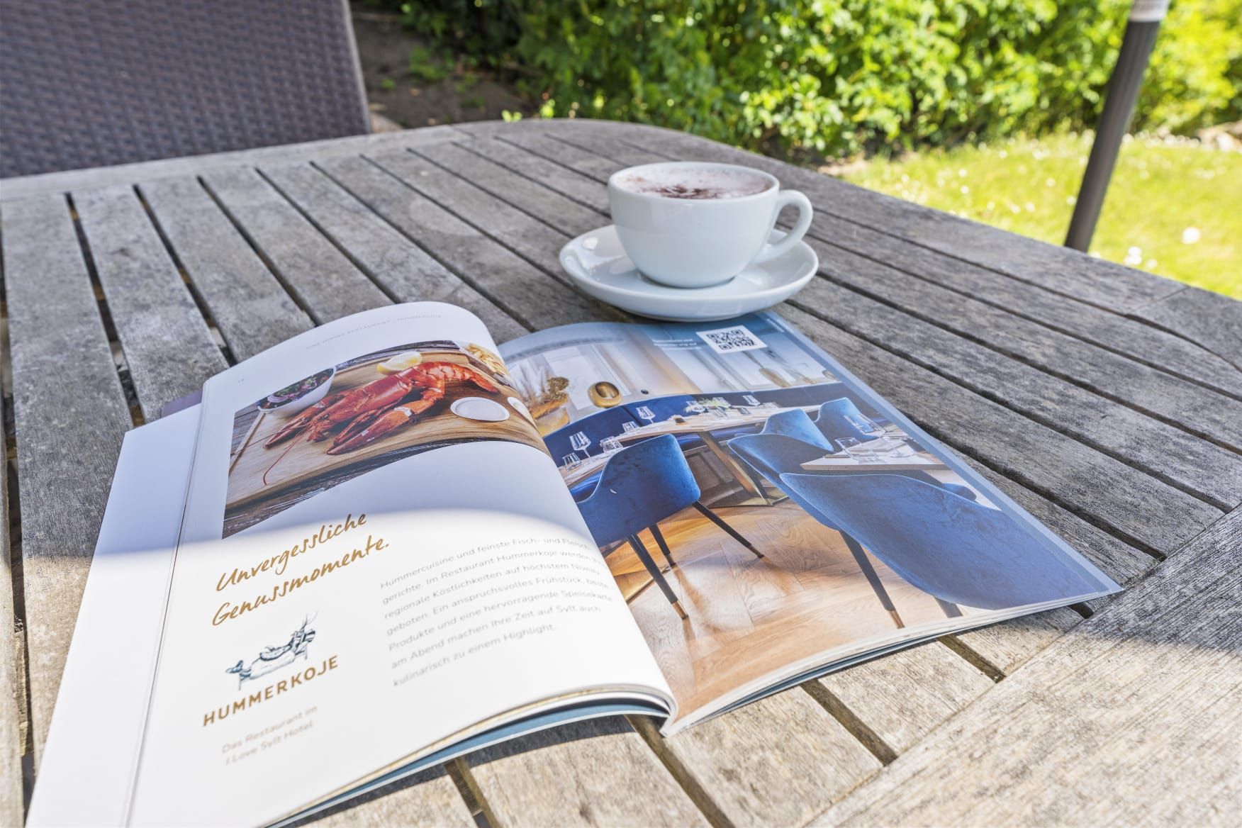 Gartentisch in Ferienhaus auf Sylt
