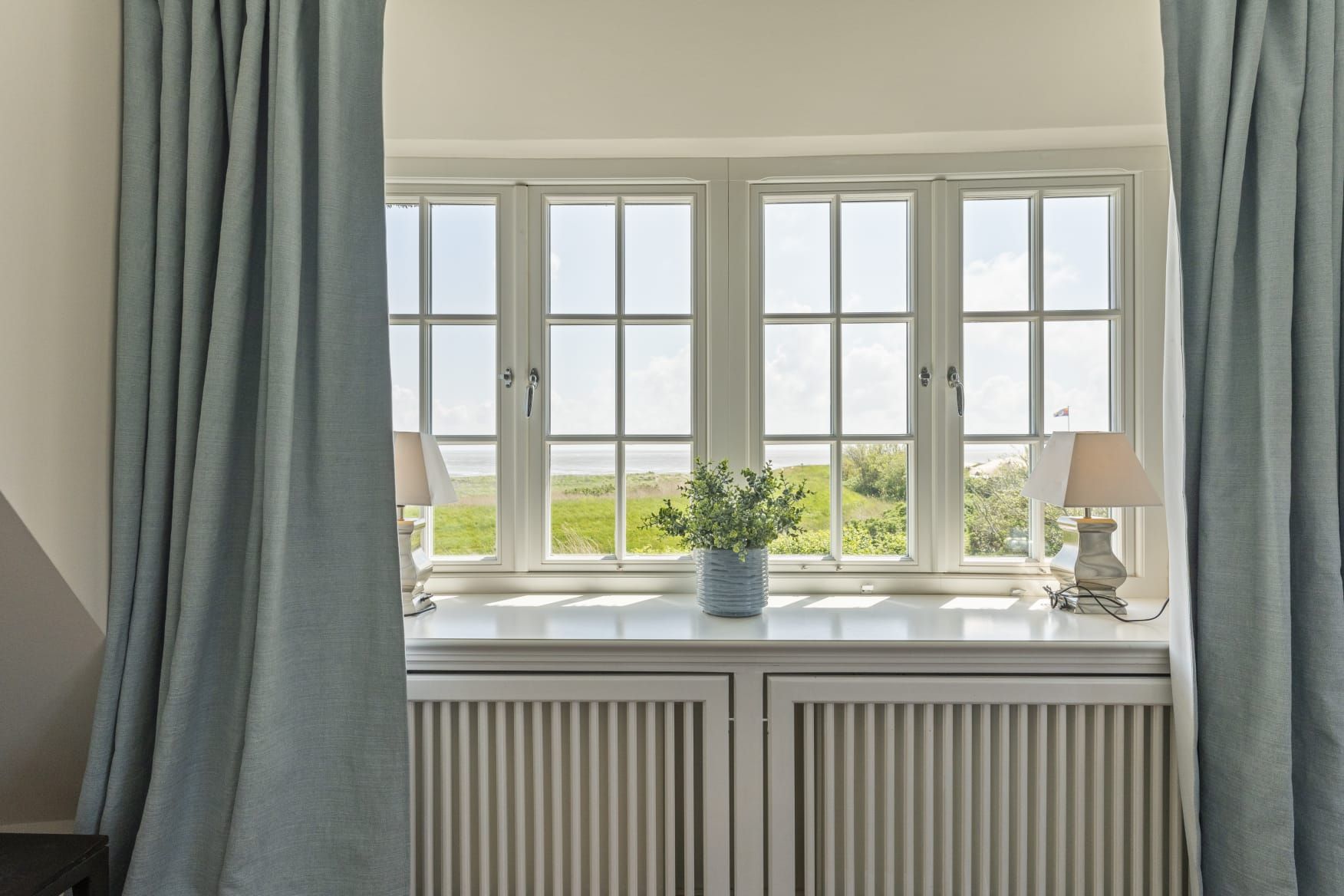 Fenster in Ferienhaus auf Sylt