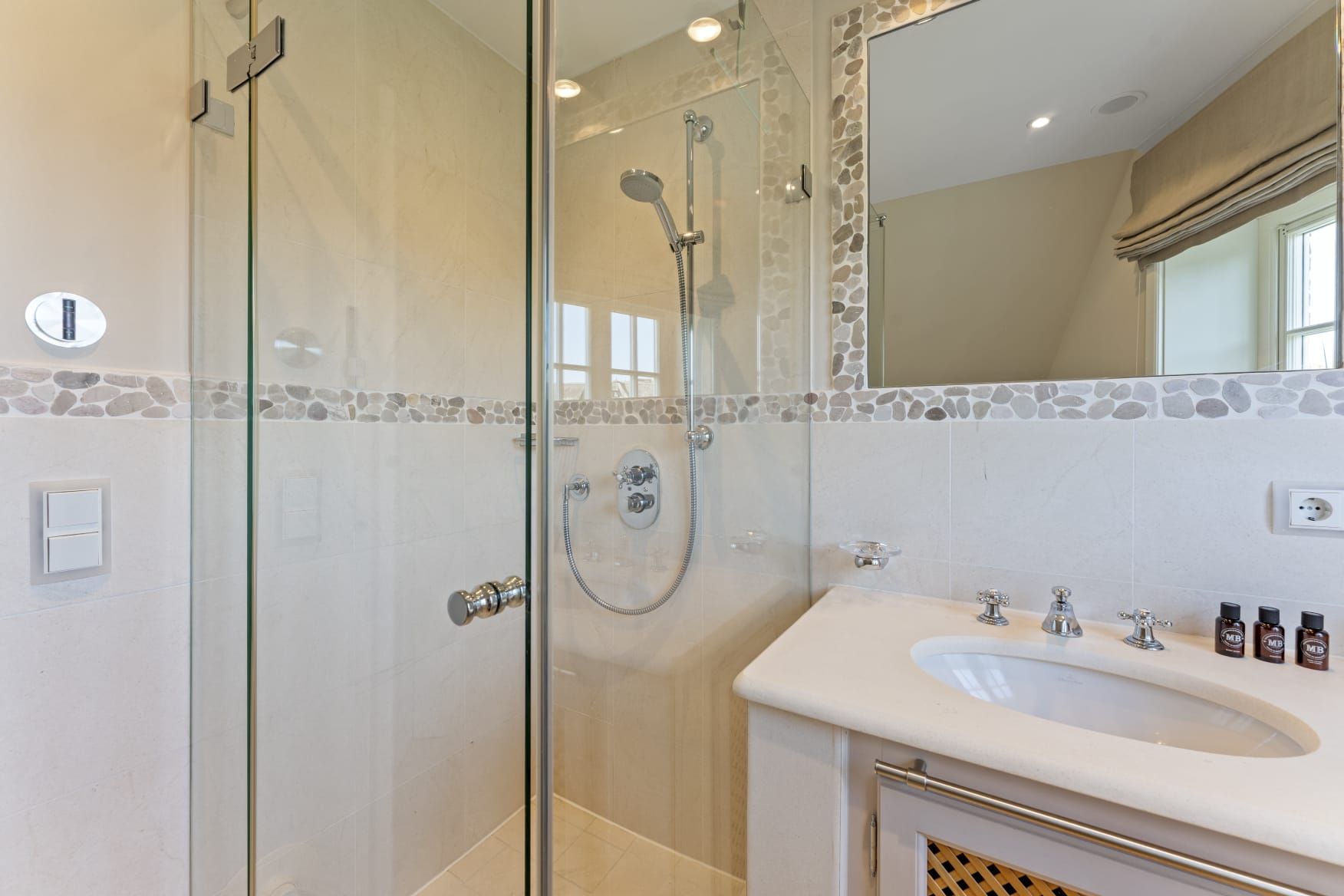 Badezimmer in Ferienhaus auf Sylt