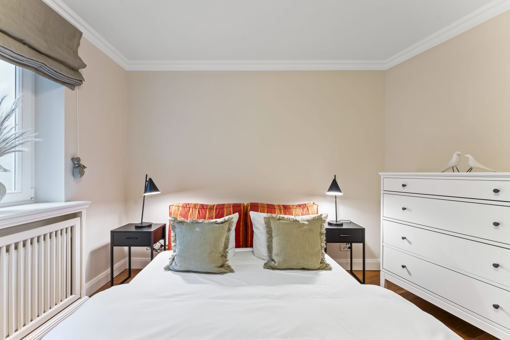 Doppelbett in Ferienhaus auf Sylt