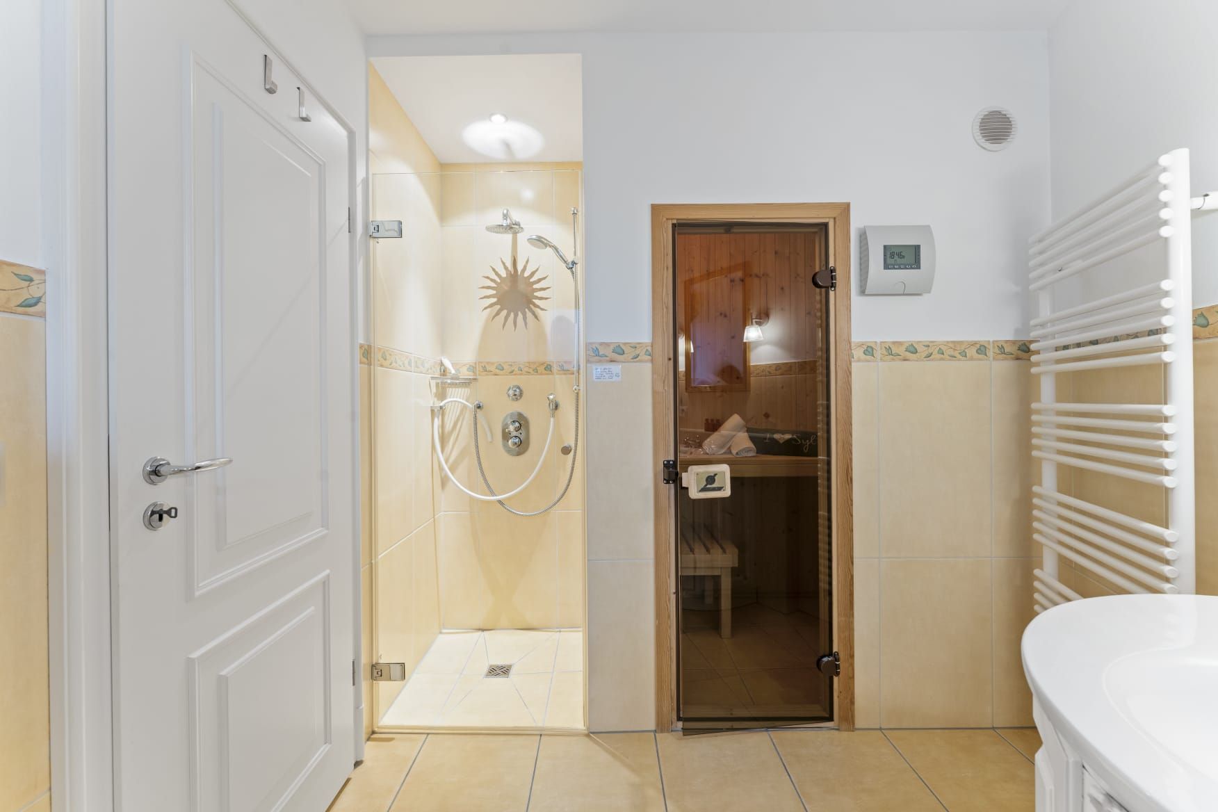 Sauna in Ferienhaus auf Sylt