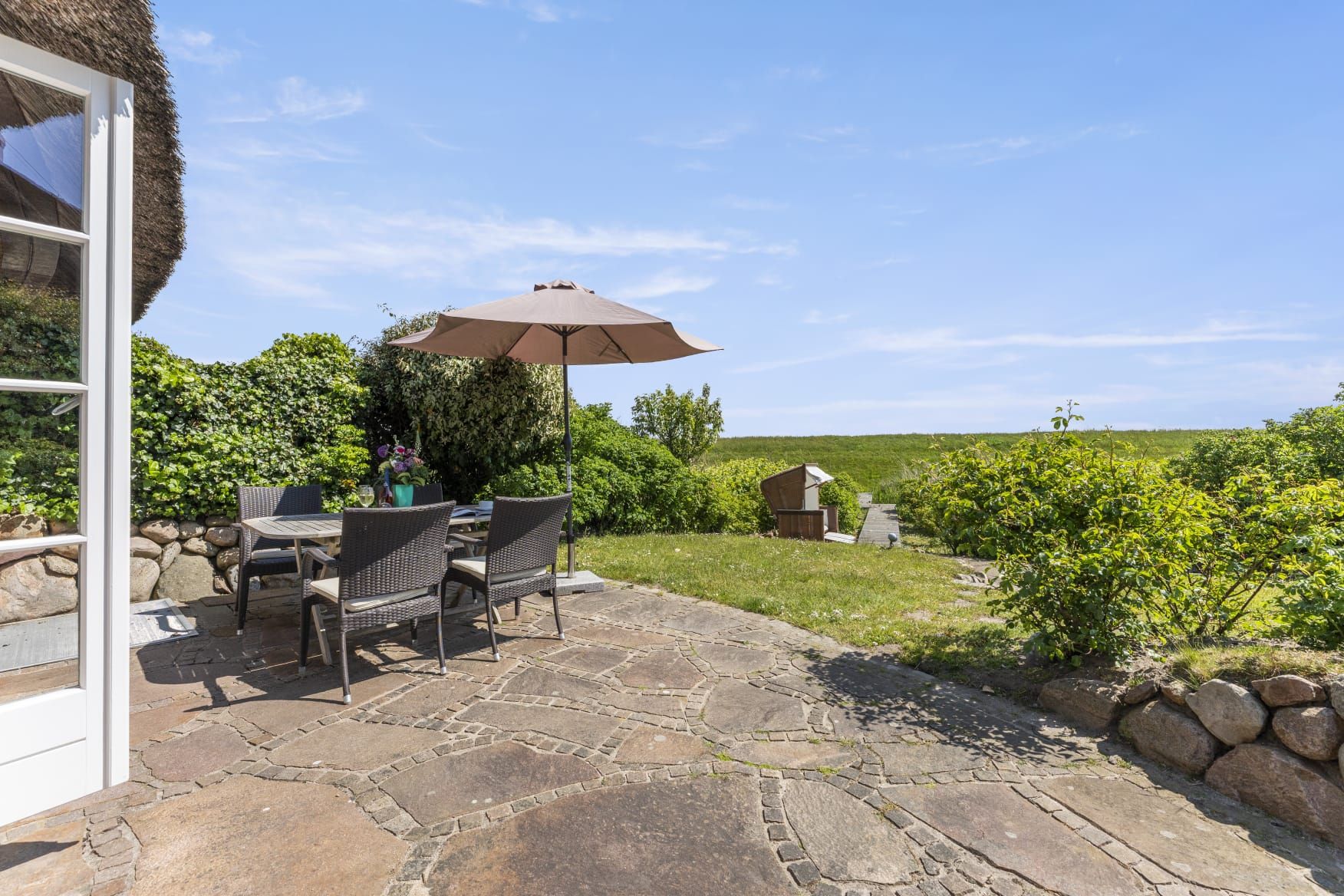 Garten in Ferienhaus auf Sylt