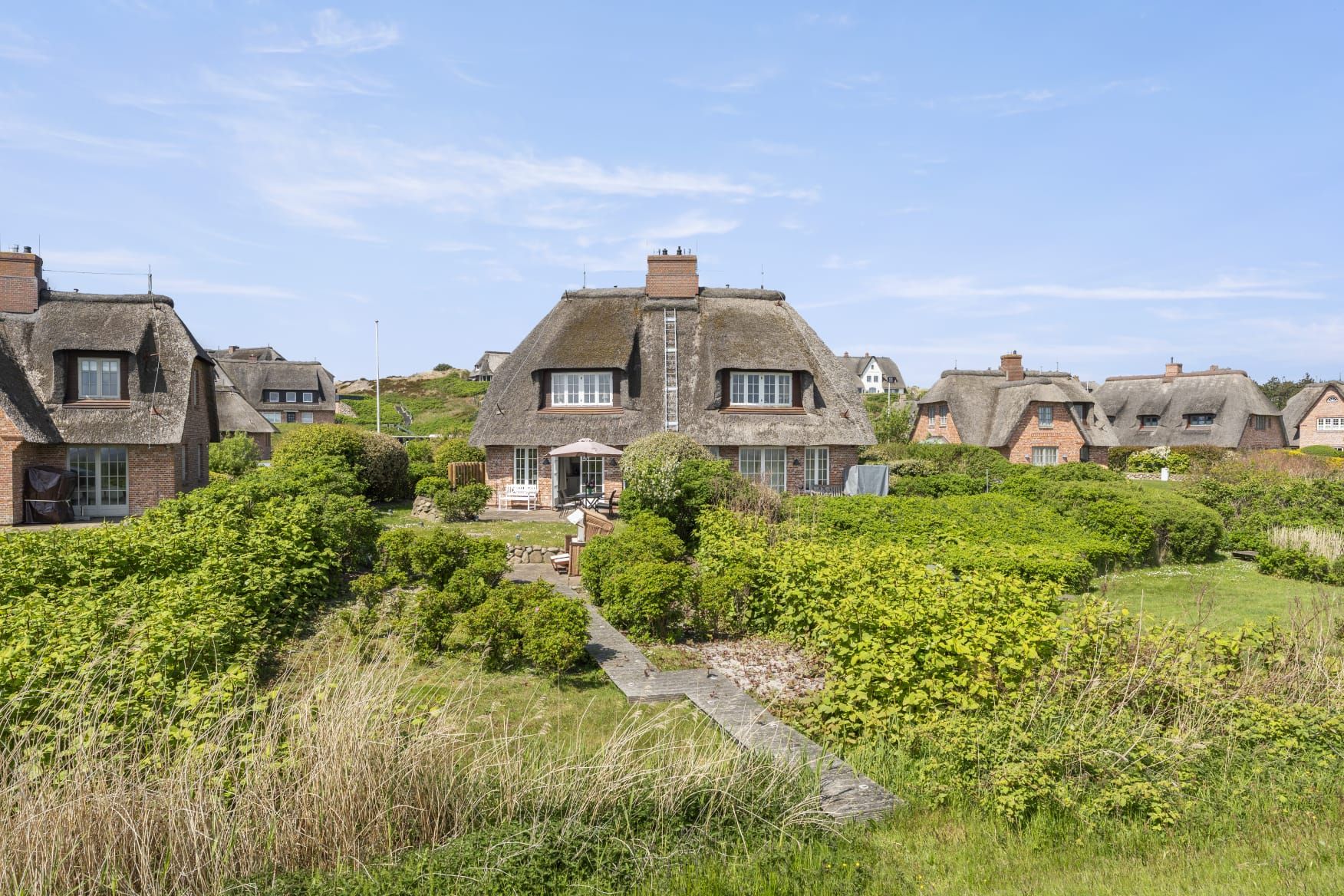 Weg zu Ferienhaus auf Sylt