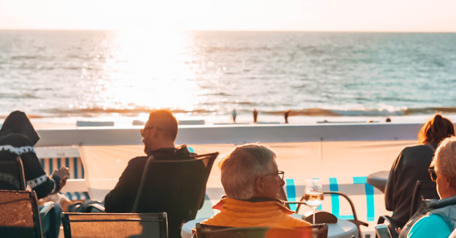 Blick auf das Meer von Sylter Strandpromenade